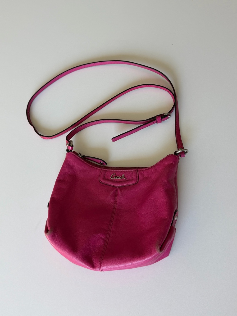 Coach Hot Pink Leather Crossbody Bag